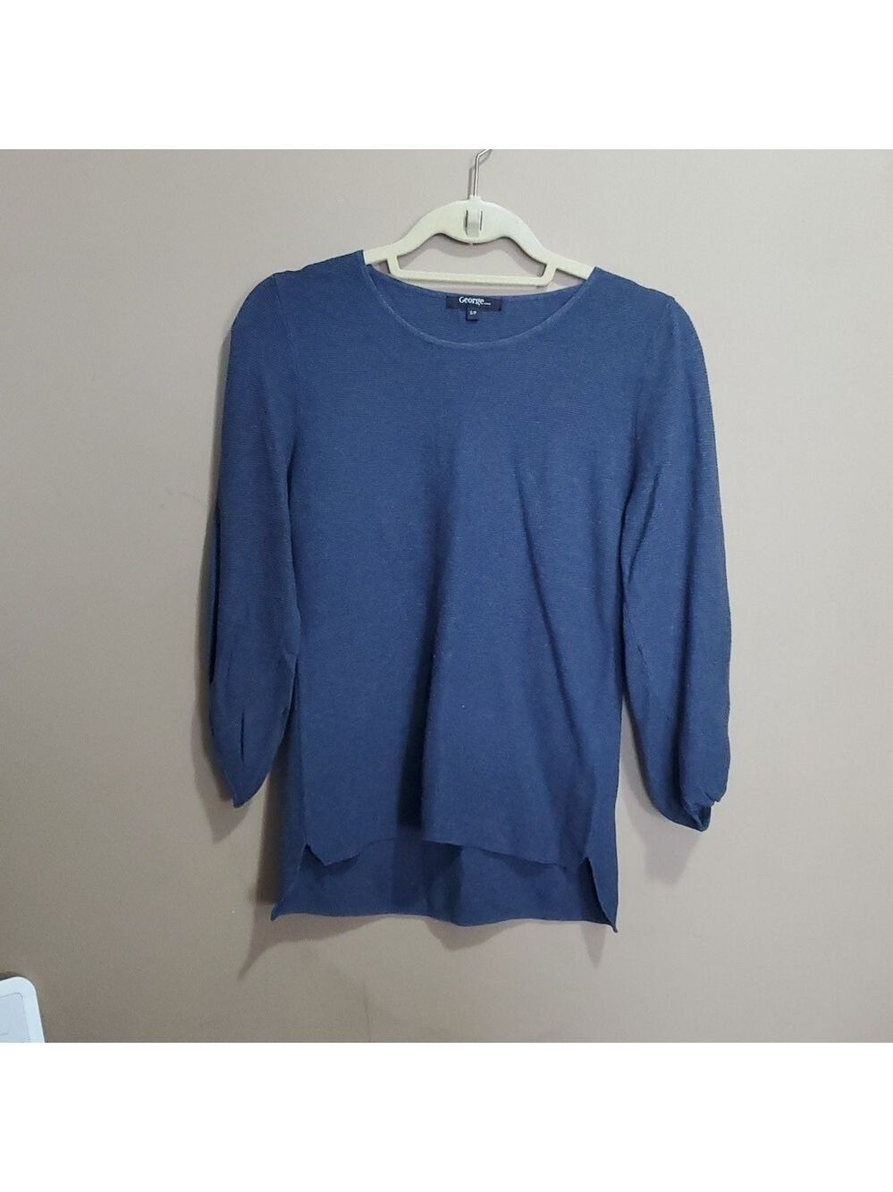George crew neck blue sweater size small